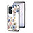 Coque Contour Silicone et Vitre Fleurs Miroir Etui Housse S01 pour OnePlus 9 5G Petit