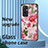 Coque Contour Silicone et Vitre Fleurs Miroir Etui Housse S01 pour OnePlus 9 Pro 5G Petit