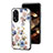 Coque Contour Silicone et Vitre Fleurs Miroir Etui Housse S01 pour Oppo A18 Petit