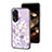 Coque Contour Silicone et Vitre Fleurs Miroir Etui Housse S01 pour Oppo A18 Petit