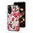 Coque Contour Silicone et Vitre Fleurs Miroir Etui Housse S01 pour Oppo A18 Petit