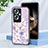 Coque Contour Silicone et Vitre Fleurs Miroir Etui Housse S01 pour Oppo A2 5G Petit