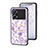 Coque Contour Silicone et Vitre Fleurs Miroir Etui Housse S01 pour Oppo K10 Pro 5G Violet Clair