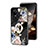 Coque Contour Silicone et Vitre Fleurs Miroir Etui Housse S01 pour Oppo Reno10 5G Noir