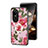 Coque Contour Silicone et Vitre Fleurs Miroir Etui Housse S01 pour Oppo Reno10 5G Petit