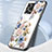 Coque Contour Silicone et Vitre Fleurs Miroir Etui Housse S01 pour Oppo Reno7 4G Petit