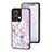 Coque Contour Silicone et Vitre Fleurs Miroir Etui Housse S01 pour Oppo Reno8 5G Petit