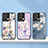 Coque Contour Silicone et Vitre Fleurs Miroir Etui Housse S01 pour Oppo Reno8 5G Petit