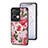 Coque Contour Silicone et Vitre Fleurs Miroir Etui Housse S01 pour Oppo Reno8 Pro 5G Petit