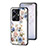 Coque Contour Silicone et Vitre Fleurs Miroir Etui Housse S01 pour Realme 10 Pro+ Plus 5G Blanc