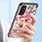 Coque Contour Silicone et Vitre Fleurs Miroir Etui Housse S01 pour Samsung Galaxy F13 4G Petit