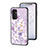 Coque Contour Silicone et Vitre Fleurs Miroir Etui Housse S01 pour Samsung Galaxy M13 4G Petit