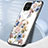 Coque Contour Silicone et Vitre Fleurs Miroir Etui Housse S01 pour Samsung Galaxy M53 5G Petit