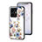 Coque Contour Silicone et Vitre Fleurs Miroir Etui Housse S01 pour Vivo iQOO Z6 Lite 5G Petit