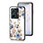 Coque Contour Silicone et Vitre Fleurs Miroir Etui Housse S01 pour Vivo iQOO Z6 Pro 5G Blanc