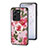 Coque Contour Silicone et Vitre Fleurs Miroir Etui Housse S01 pour Vivo V25 Pro 5G Petit