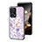 Coque Contour Silicone et Vitre Fleurs Miroir Etui Housse S01 pour Xiaomi Poco F5 5G Petit