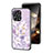 Coque Contour Silicone et Vitre Fleurs Miroir Etui Housse S01 pour Xiaomi Redmi 12 4G Petit