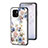 Coque Contour Silicone et Vitre Fleurs Miroir Etui Housse S01 pour Xiaomi Redmi A1 Plus Blanc