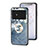 Coque Contour Silicone et Vitre Fleurs Miroir Etui Housse S01 pour Xiaomi Redmi Note 11R 5G Bleu