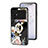 Coque Contour Silicone et Vitre Fleurs Miroir Etui Housse S01 pour Xiaomi Redmi Note 11R 5G Noir