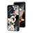 Coque Contour Silicone et Vitre Fleurs Miroir Etui Housse S01 pour Xiaomi Redmi Note 12 4G Noir