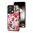 Coque Contour Silicone et Vitre Fleurs Miroir Etui Housse S01 pour Xiaomi Redmi Note 13 5G Petit