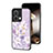 Coque Contour Silicone et Vitre Fleurs Miroir Etui Housse S01 pour Xiaomi Redmi Note 13 5G Petit