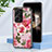 Coque Contour Silicone et Vitre Fleurs Miroir Etui Housse S01 pour Xiaomi Redmi Note 13 Pro+ Plus 5G Petit