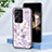 Coque Contour Silicone et Vitre Fleurs Miroir Etui Housse S01 pour Xiaomi Redmi Note 13 Pro+ Plus 5G Petit