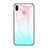 Coque Contour Silicone et Vitre Miroir Housse Etui Degrade Arc en Ciel pour Huawei Honor Play Bleu Ciel