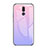 Coque Contour Silicone et Vitre Miroir Housse Etui Degrade Arc en Ciel pour Huawei Maimang 6 Violet