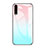 Coque Contour Silicone et Vitre Miroir Housse Etui Degrade Arc en Ciel pour Huawei P20 Pro Bleu Ciel