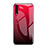 Coque Contour Silicone et Vitre Miroir Housse Etui Degrade Arc en Ciel pour Huawei P20 Pro Rouge