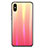 Coque Contour Silicone et Vitre Miroir Housse Etui Degrade Arc en Ciel pour Xiaomi Mi 8 Pro Global Version Rouge