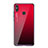 Coque Contour Silicone et Vitre Miroir Housse Etui Degrade Arc en Ciel pour Xiaomi Mi 8 SE Rouge