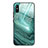 Coque Contour Silicone et Vitre Motif Fantaisie Miroir Etui Housse JM1 pour Xiaomi Redmi 9A Cyan