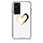 Coque Contour Silicone et Vitre Motif Fantaisie Miroir Etui Housse JM2 pour Huawei P60 Or