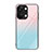 Coque Contour Silicone et Vitre Motif Fantaisie Miroir Etui Housse JM2 pour OnePlus Ace 2V 5G Cyan