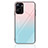 Coque Contour Silicone et Vitre Motif Fantaisie Miroir Etui Housse JM2 pour Realme 10S 5G Cyan