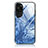 Coque Contour Silicone et Vitre Motif Fantaisie Miroir Etui Housse JM3 pour Huawei P60 Art Bleu Royal