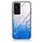 Coque Contour Silicone et Vitre Motif Fantaisie Miroir Etui Housse JM3 pour Huawei P60 Bleu