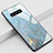 Coque Contour Silicone et Vitre Motif Fantaisie Miroir Etui Housse K06 pour Samsung Galaxy S10 Cyan