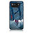 Coque Contour Silicone et Vitre Motif Fantaisie Miroir Etui Housse LS1 pour Asus ROG Phone 7 Pro Bleu