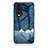 Coque Contour Silicone et Vitre Motif Fantaisie Miroir Etui Housse LS1 pour Huawei Honor 70 5G Bleu