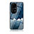 Coque Contour Silicone et Vitre Motif Fantaisie Miroir Etui Housse LS1 pour Huawei P50 Pro Bleu