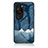 Coque Contour Silicone et Vitre Motif Fantaisie Miroir Etui Housse LS1 pour Huawei P60 Art Bleu