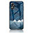 Coque Contour Silicone et Vitre Motif Fantaisie Miroir Etui Housse LS1 pour Oppo A17 Bleu