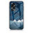 Coque Contour Silicone et Vitre Motif Fantaisie Miroir Etui Housse LS1 pour Oppo A18 Bleu