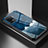 Coque Contour Silicone et Vitre Motif Fantaisie Miroir Etui Housse LS1 pour Oppo F19 Pro Bleu